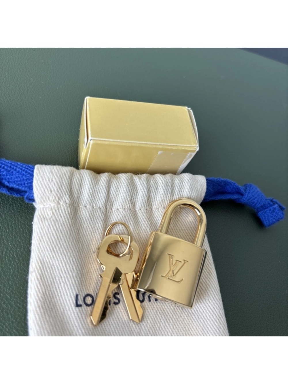 Authentic Louis Vuitton Gold Padlock with Key Set #314 - Picture 10 of 12